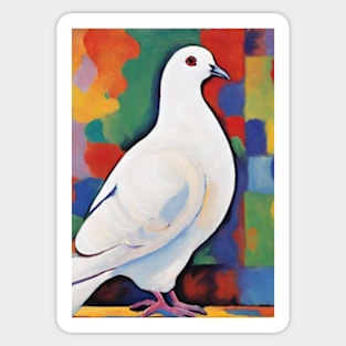 white dove true peace fauvism artsyle Sticker